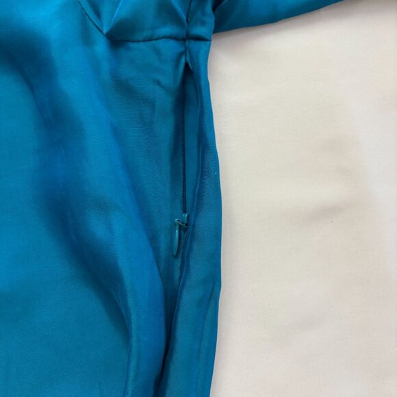 Banana Republic - Silk Blend Blouse - Peacock Blue - Size S - NWT - Picture 4 of 10